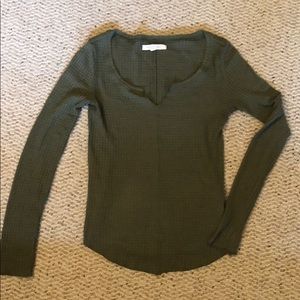 Long Sleeve Waffle Shirt